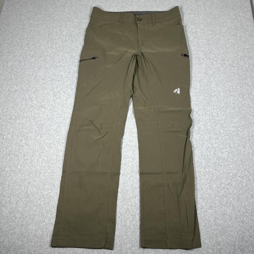 Eddie Bauer First Ascent Guide Pants Men's Size 33X32 Green Articulated Knee